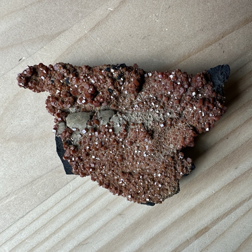 Vanadinite Crystal Cluster Mineral Rock Specimen 3 Inch Red‎ Manganese 66.4g